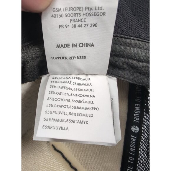 Element Mesh Snap Back Trucker Hat One Size Dark Gray Herringbone Pattern Patch - Picture 13 of 14